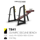 Bench Olympic Decline TB41 ชุดม้านั่งพร้อมแร็ค บริหารกล้ามเนื้ออกส่วนล่าง มาตรฐานฟิตเนสเซ็นเตอร์