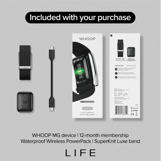 WHOOP 5.0 / MG (ONE / PEAK / LIFE) Health and Fitness Wearable (FREE 12-Month Membership)