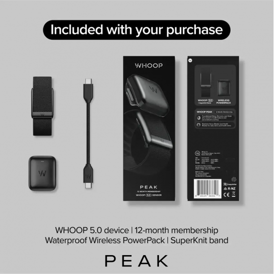 WHOOP 5.0 / MG (ONE / PEAK / LIFE) Health and Fitness Wearable (FREE 12-Month Membership)